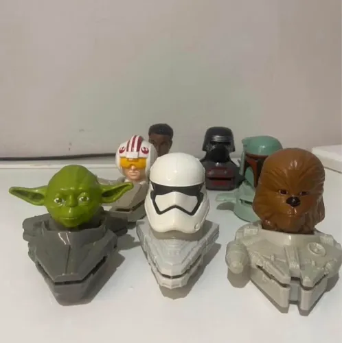 Lote com 7 Bonecos - Star Wars Mac Donalds