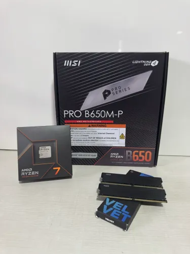 Kit Am5 B650m Ryzen 7 7700x 32gb Ddr5 | Ac Cartão