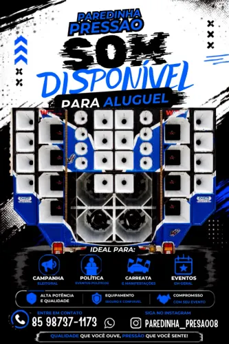 Som disponível para campanha, política ,carreata,etc..