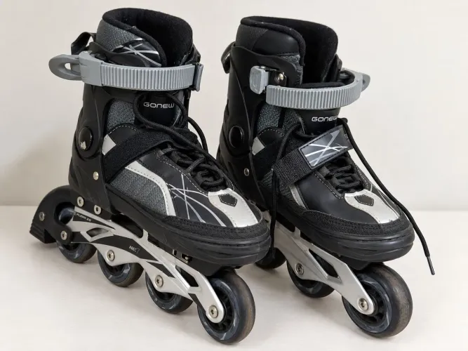 Patins Inline Gonew Preto e Cinza - Usado
