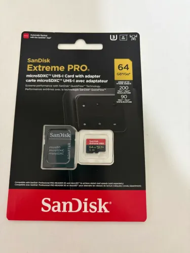 Cartão micro SD San Disk extreme pro 64gb