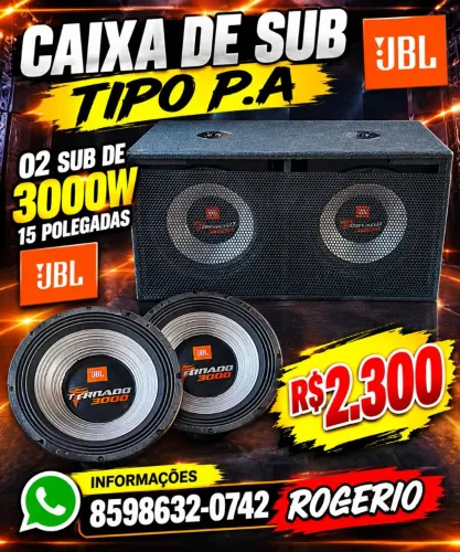 CAIXA DE SUB TIPO P.A 15 POLEGADAS 