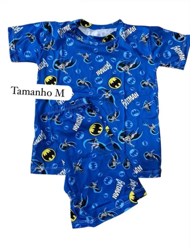 Pijamas infantil tecido suede americano 