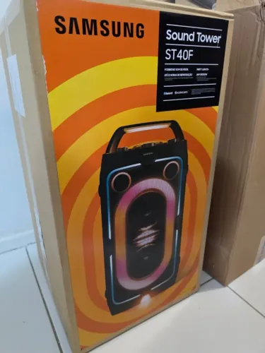 Caixa de Som Samsung SoundTower MX-ST40F Preto 160W Bluetooth Até 12 Horas de Bateria