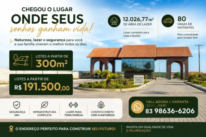 Viva cercado de lazer, conforto e segurança