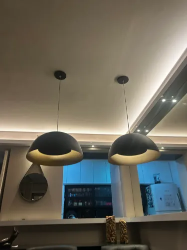 Luminária pendente minimalista Mezza Luna
