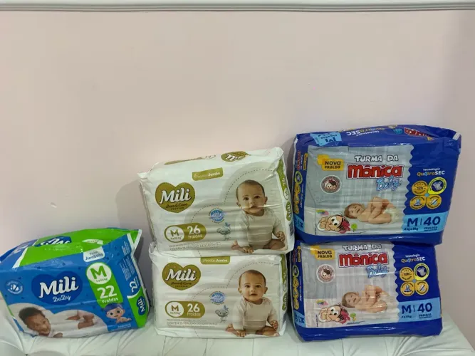 Fraldas descartáveis TAM M
