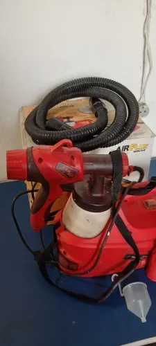 Pistola pulverizadora Air Plus Spray 350W 220V vermelha Schulz - funcionando perf