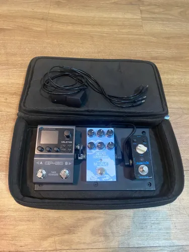 Pedaleira Valeton Gp50 + Overdrive + Reverb + Fonte E Pedalboard