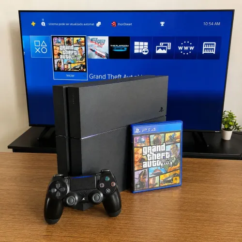 PS4 Funcionando Perfeitamente + Controle Original + GTA V