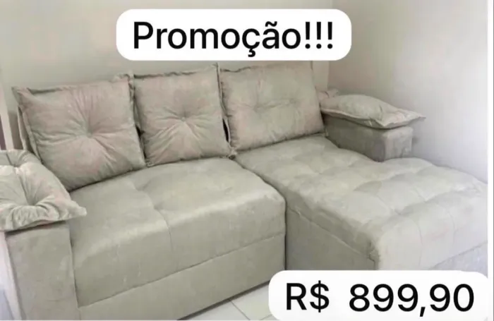 Sofá 1,90 com almofada Pillow top