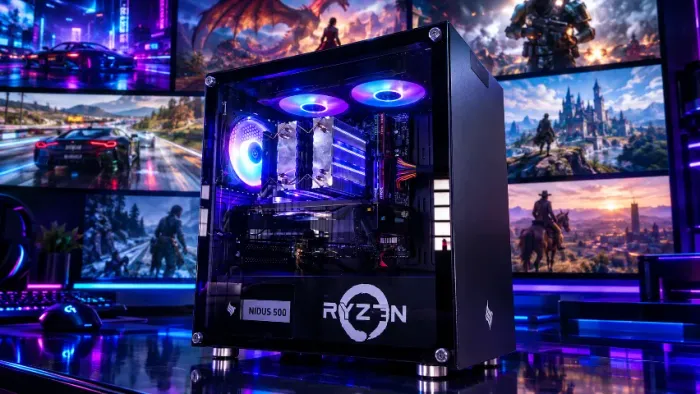 PC Gamer RYZEN 5 4600G +RX 580 8GB +16GB RAM +SSD +4TB HD +NVME