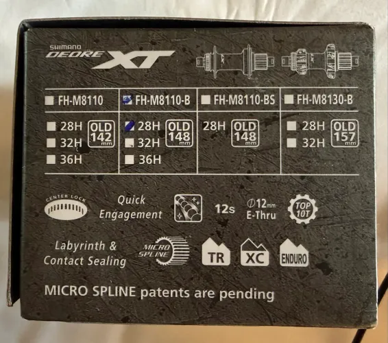 Cubo Shimano Deore XT FH-M8110-B BOOST 12v