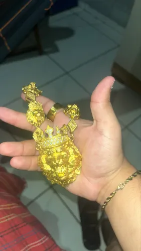 Cordão moeda antiga Mc poze brilho eterno 