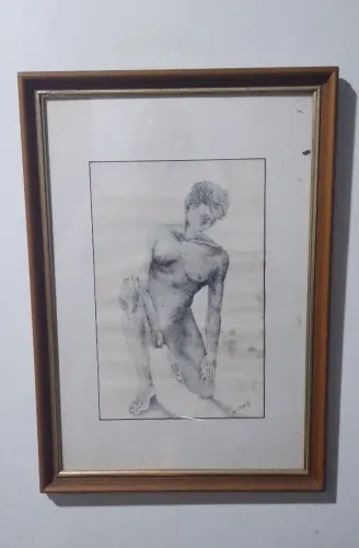 Obra  artista plástico Luís Carlos kovalski 1983 pontilhismo