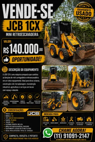 Mini retroescavadeira