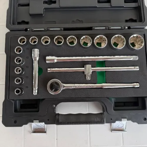 NOVO - Jogo Soquetes Belzer 10 A 32mm 24 Peças 1/2 Profissional Maleta Mecânico Kit NF.