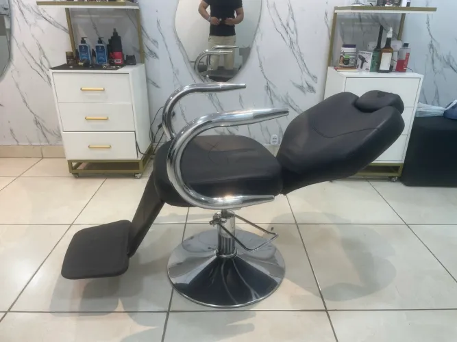 Cadeira de barbeiro reclinável barbearia