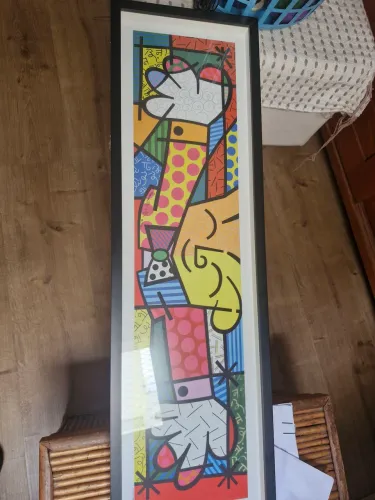 Poster Oficial Licenciado Romero Britto - O Abraço (1993)"