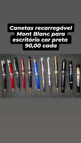 Canetas recarregável Mont Blanc cor preta 