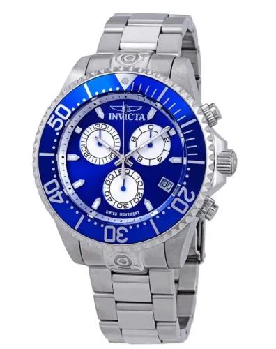 Relógio Masculino Invicta Grand Diver Suíço Mostrador Azul Cronógrafo Mod:26847