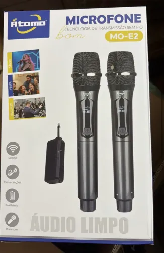 Microfone duplo sem fio profissional 