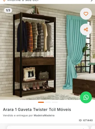 Arara com gaveta
