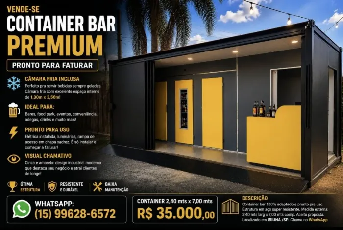 Container Bar Premium - PRONTO PARA FATURAR