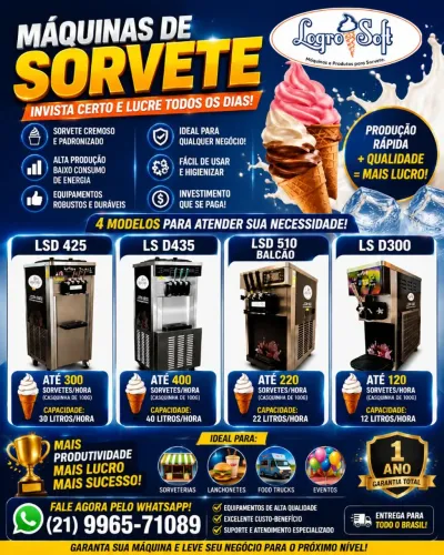 Máquinas de sorvetes