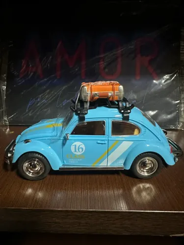 Fusca azul coleção viagem