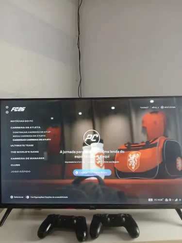 PS4 dois controles, jogo(EA 26, GTA5 e outros)