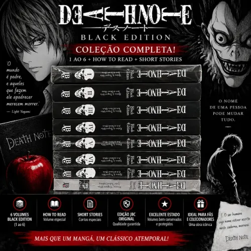 Death Note Black Edition completa 1 ao 6 + Extras