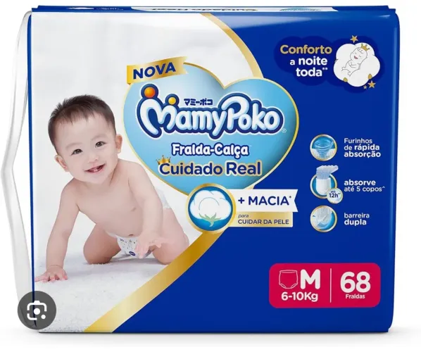 fralda MamyPoko M 68 unidades