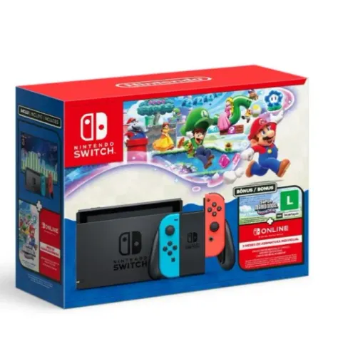 NINTENDO SWITCH V2 COM MARIO WONDER E 3 MESES NINTENDO ONLINE