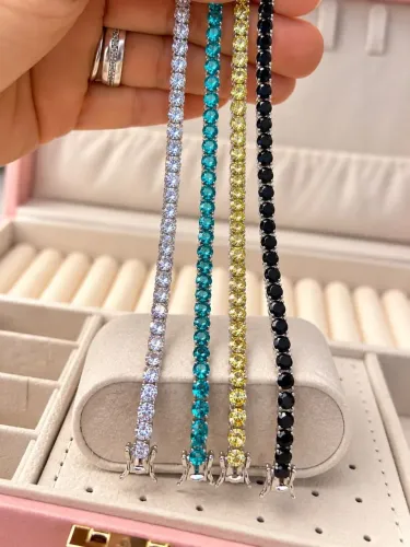 Pulseira Riviera 4MM Zirconia 21 cm