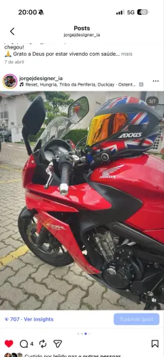 CBR650F 2018 ( TROCO POR MOTO MENOR )