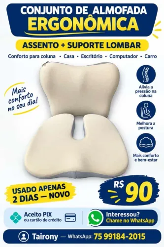 Conjunto de almofada ergonomia