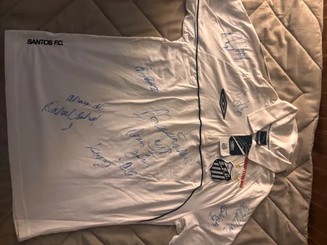Camisa Polo Viagem Santos 2011 Autografada tamanho G Umbro
