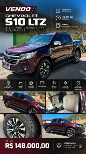Chevrolet S10 Pick-up LTZ 2.8 TDI 4X4 CD Dies.aut 2019