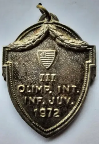 Medalha Do Flamengo Olimpíadas Com Escudo 1972 Prateada Rara