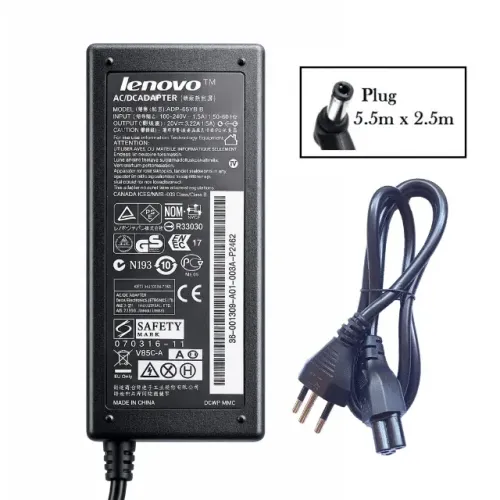 Fonte Carregador para Notebook Lenovo 65W 20V 3.25A Ideapad S300 S400 S405 G460 G465 e Div