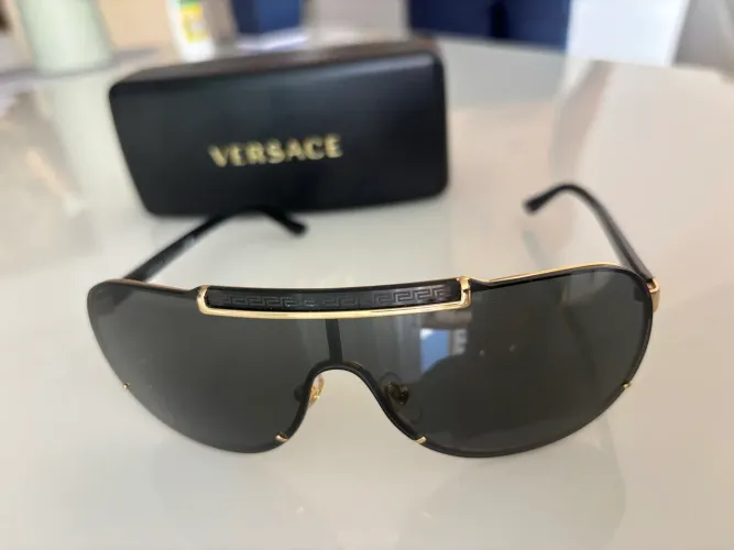 Óculos Versace VE2140 Original ? Gold/Black ? Estado Impecável