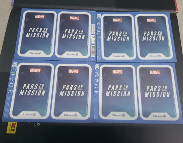 16 Cards Marvel E.Leclerc Lacrado