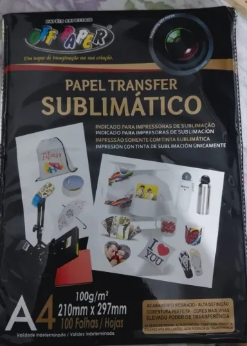 Folha de papel Sublimático para Transfer
