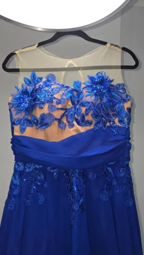 Vestido de Festa Vestido Madrinha Azul
