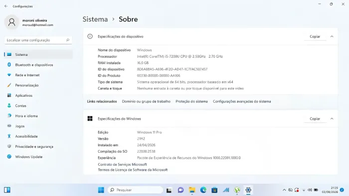 Notebook Lenovo ThinkPad