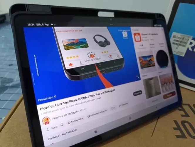 Pad 2 Xiaomi + chip + capa + película + fone de ouvido 256GB 16GB OctaCore Novíssimo pront