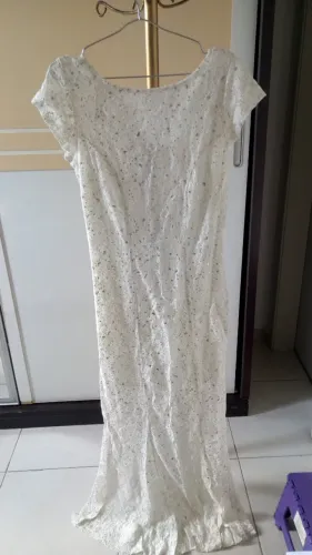 Vestido Longo de Festa Marfim - Novo com Etiqueta