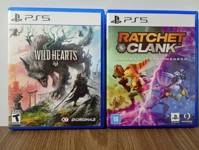 Jogos WILDHEARTS e RATCHET CLANK, R$100,00 cada