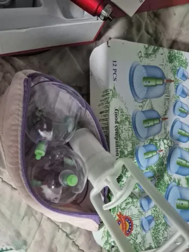 Caixa de ventosas + caneta de microagulhamento + aparelho de alta frequência